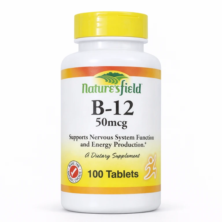 Nature's Field Vitamin B-12 50 mcg Tablets x 100 tablets